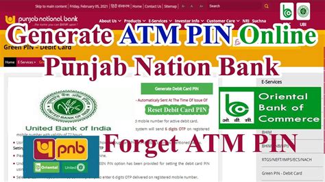 How To Generate PNB ATM PIN Online Through Net .